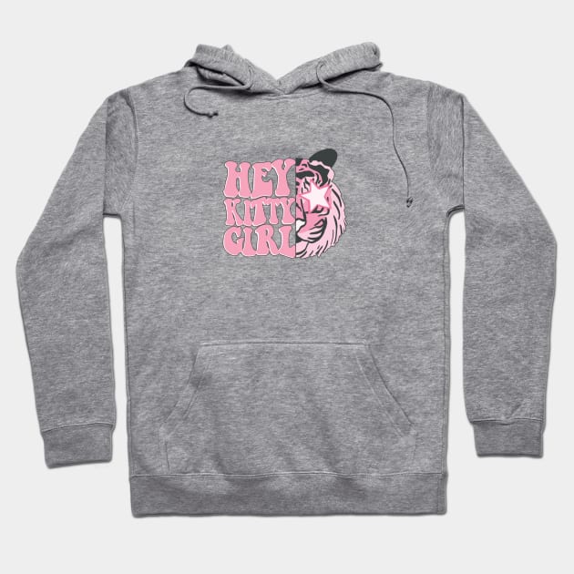 Hey Kitty Girl Hoodie by Taylor Thompson Art